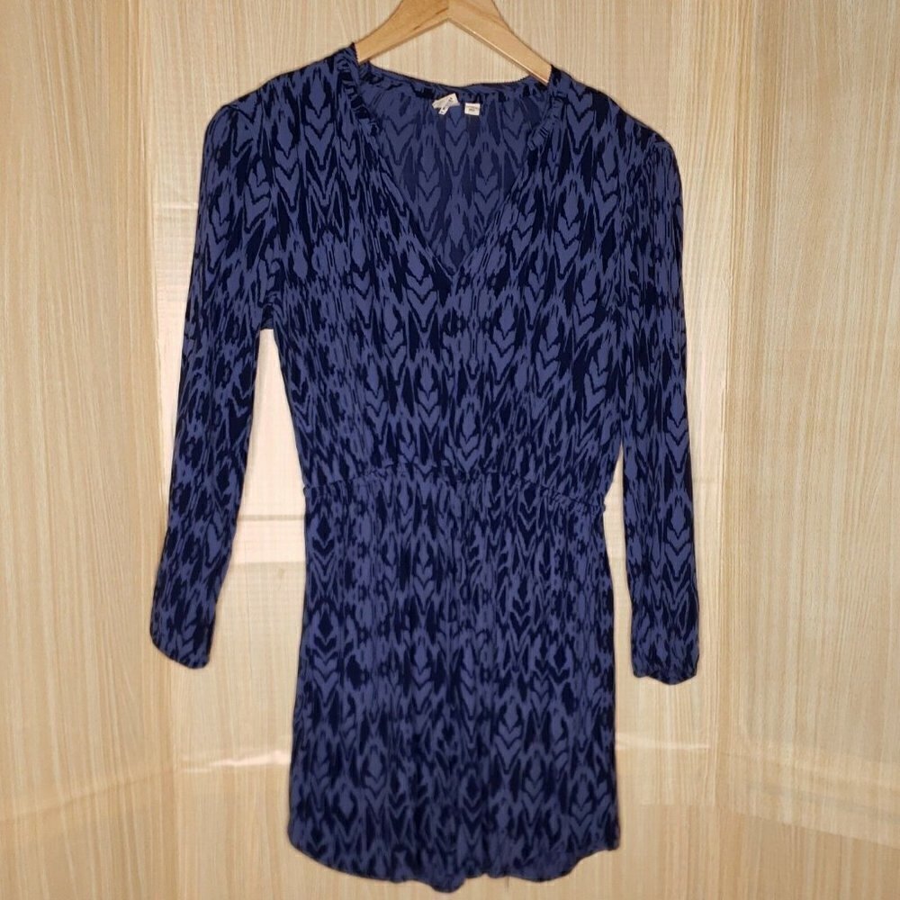 Gap Womens Blue Aztec Chevron Flowy Casual Dress Small